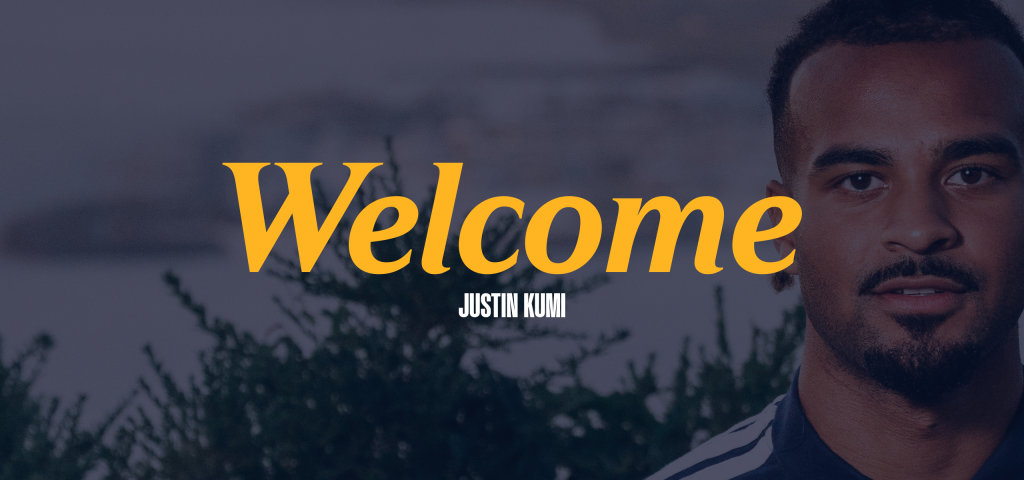 Justin Kumi in Gelb und Blau bis zum 30. Juni 2027